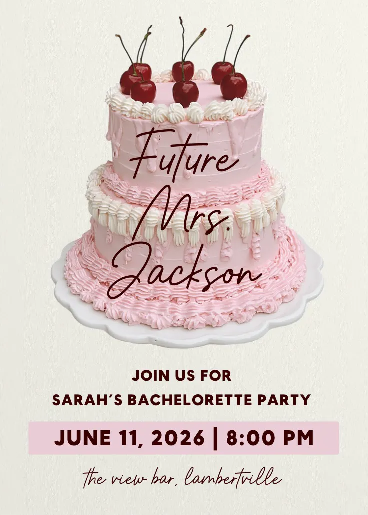 Slice of fun - convite para despedida de solteira