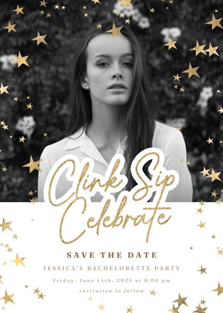 Starry eyed - bachelorette party invitation