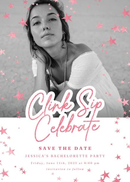 Starry eyed - bachelorette party invitation