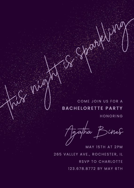 Wonderstruck - bachelorette party invitation
