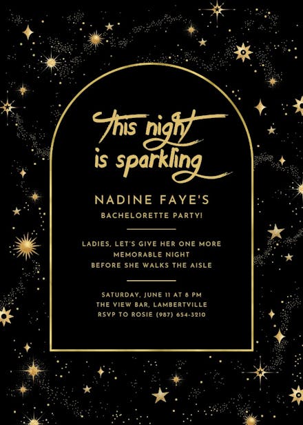 Wonderstruck - bachelorette party invitation