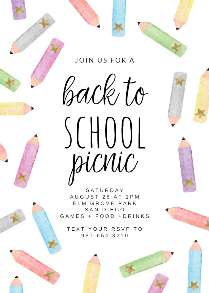 Sharp minds - back to school invitation