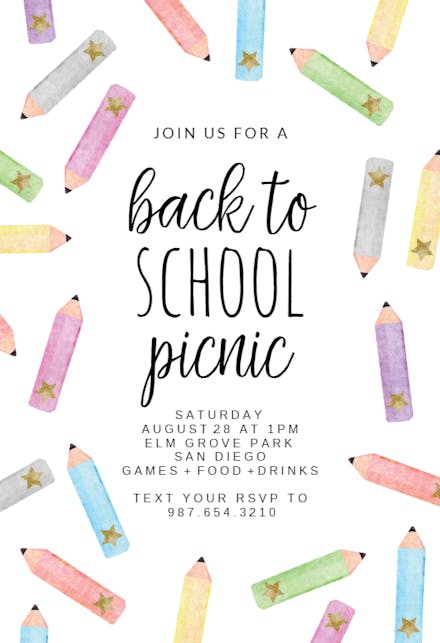 Sharp minds - back to school invitation