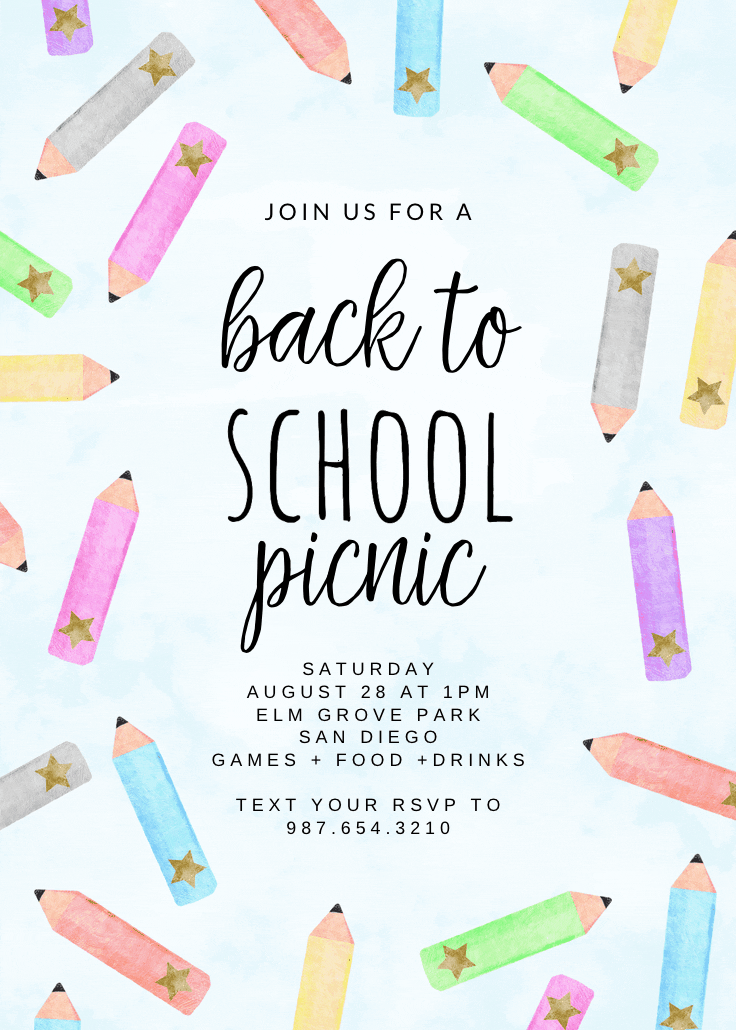 Sharp minds - back to school invitation