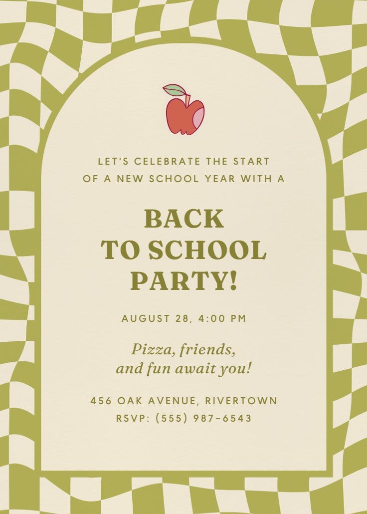 Start smart - back to school invitation