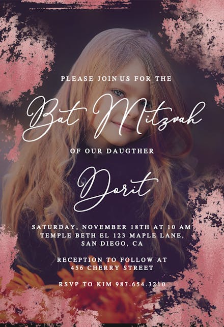 Foiled Photo - Bar Mitzvah & Bat Mitzvah Invitation