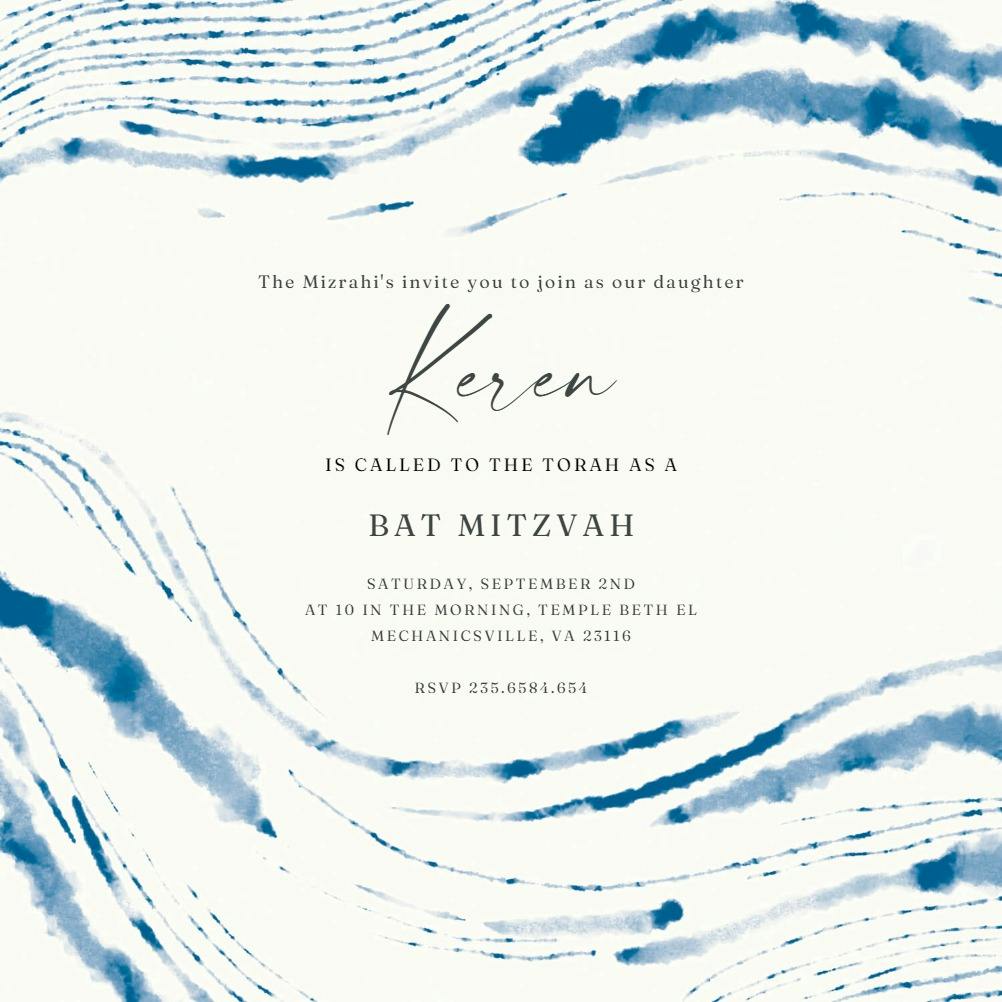 Mitzvah waves - party invitation