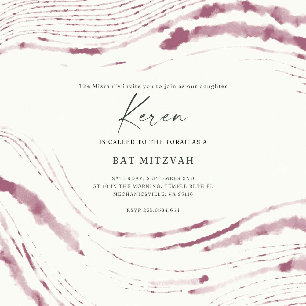 Mitzvah waves -  invitación de bar & bat mitzvah