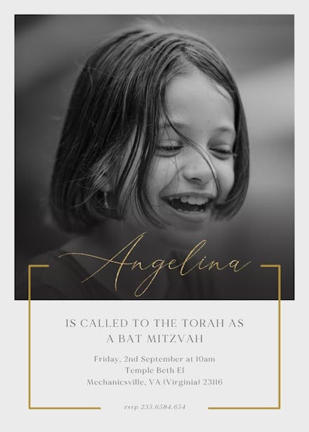 New era - bar & bat mitzvah invitation