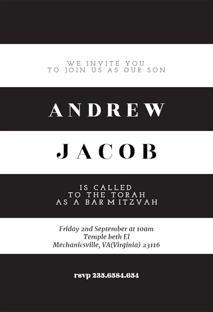 Newly Minted - Bar Mitzvah & Bat Mitzvah Invitation
