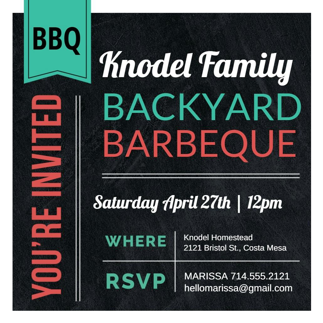 American diner style bbq - bbq party invitation