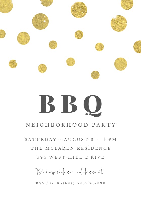 Atmospherical - bbq party invitation