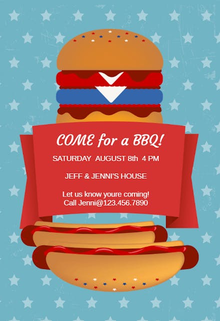 BBQ Stack - BBQ Party Invitation