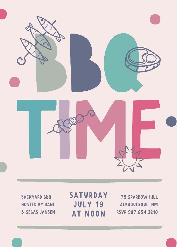 Boldest flavors - bbq party invitation