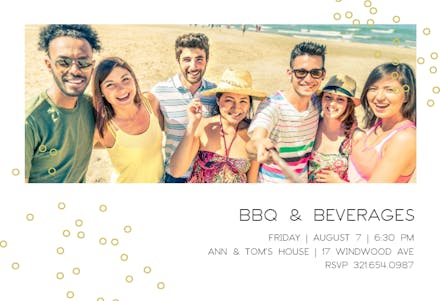 Bubble and Fizz BBQ - BBQ Party Invitation