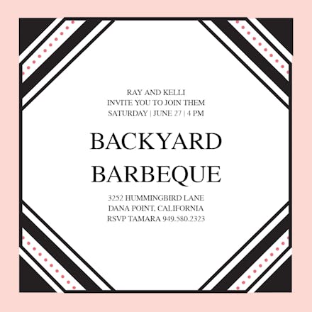 Cutting Corners BBQ - BBQ Party Invitation