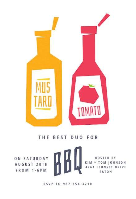 Duo - BBQ Party Invitation