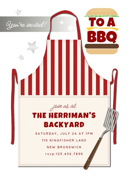 Grillin good time - bbq party invitation