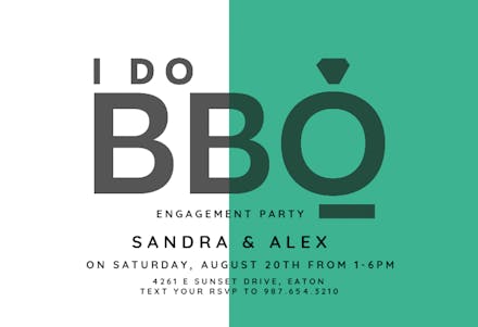 I do bbq - engagement party invitation