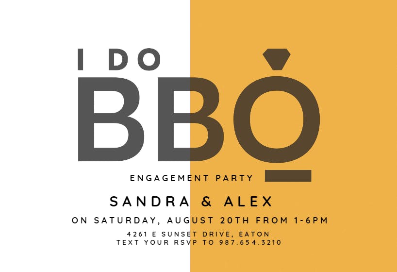 I do bbq - engagement party invitation