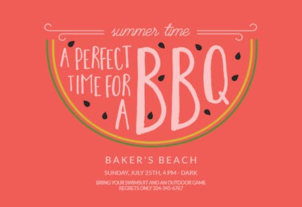 Sweeter with BBQ - BBQ Party Invitation