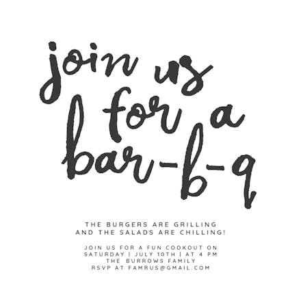 Tasty Party - BBQ Party Invitation