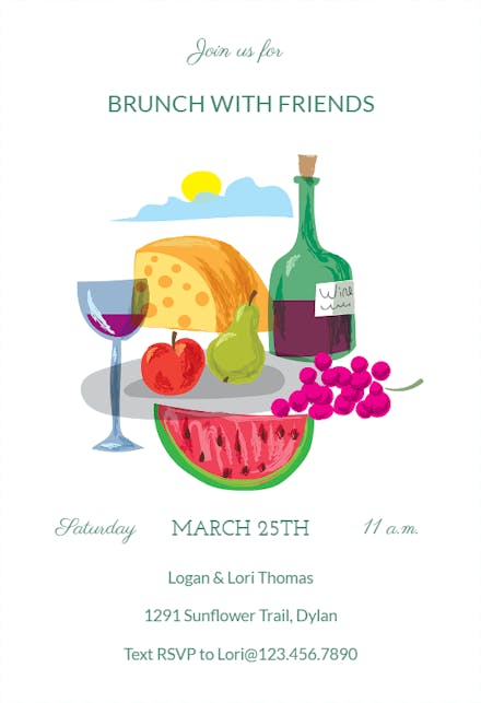 Better eats - brunch & lunch invitation