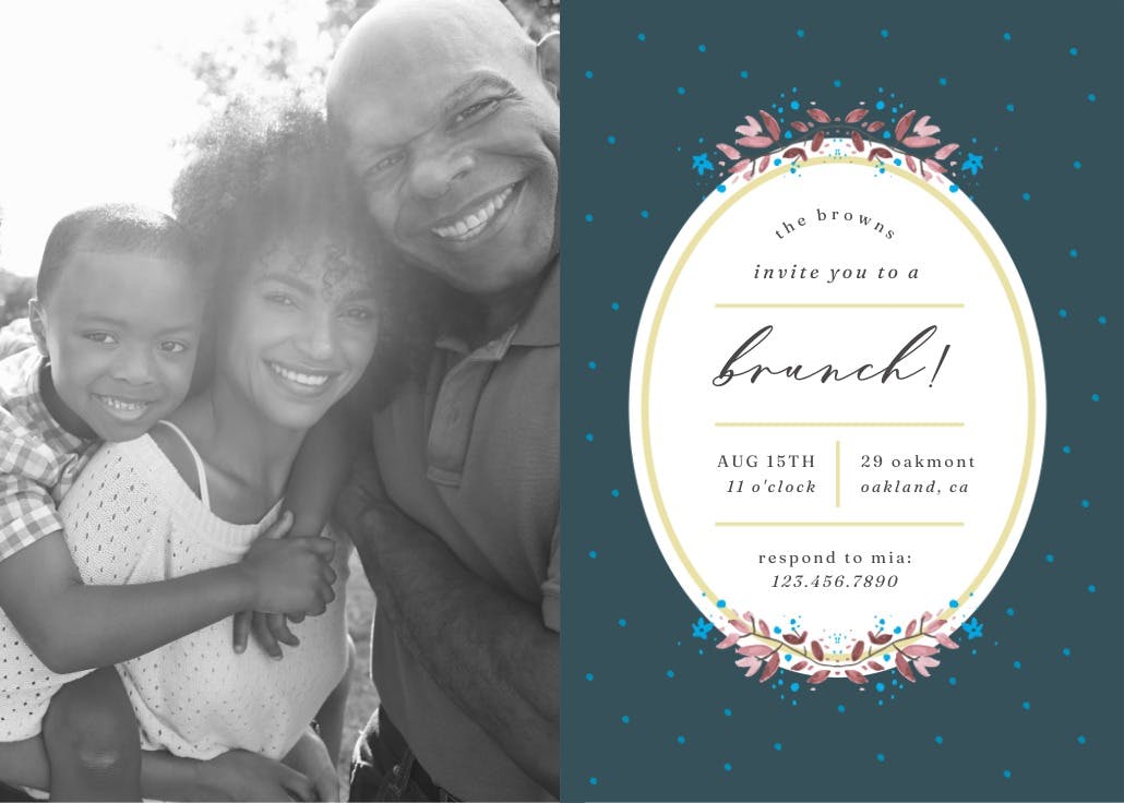 Birth flowers - invitación para brunch