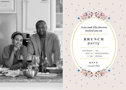 Birth flowers - Brunch & Lunch Invitation