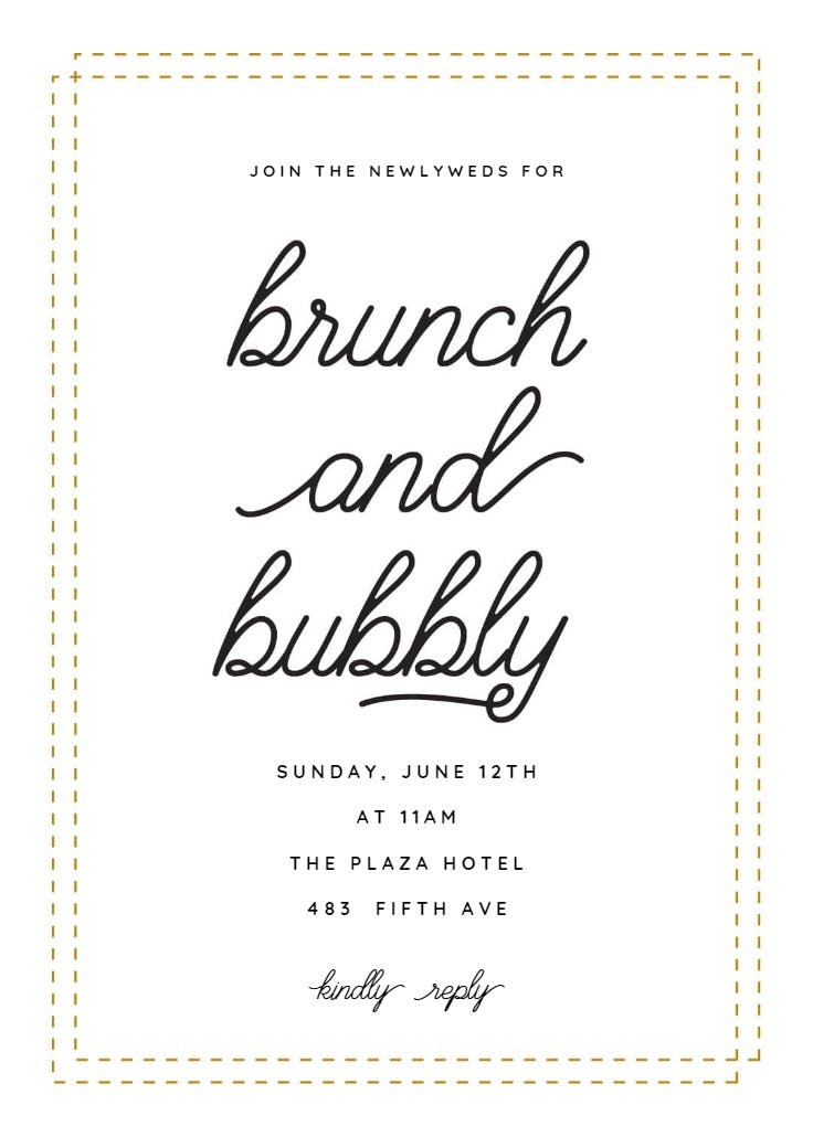 Brunch bubbly - invitación para brunch