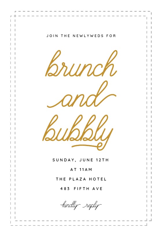 Brunch bubbly -  invitación para brunch