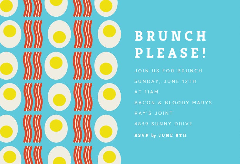 Brunch please! - party invitation