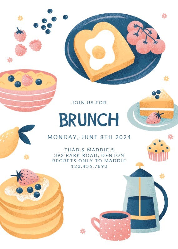 Brunch table - party invitation
