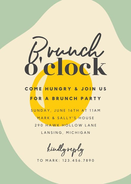 Feelin Toasty - Brunch & Lunch Invitation Template (Free) | Greetings ...