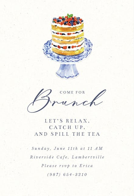 Casual brunch - brunch & lunch invitation