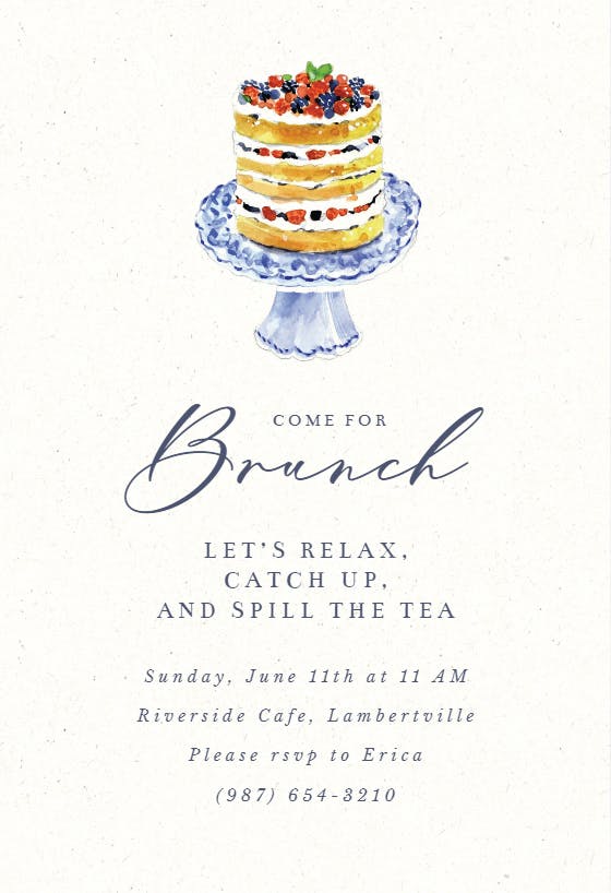 Casual brunch - brunch & lunch invitation