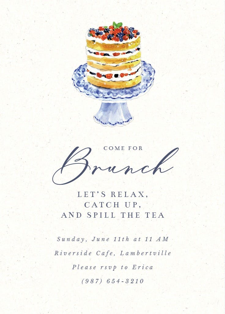 Casual brunch - invitación para brunch