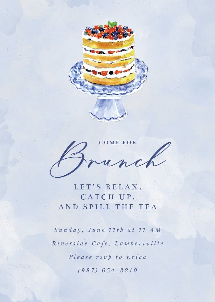 Casual brunch - printable party invitation