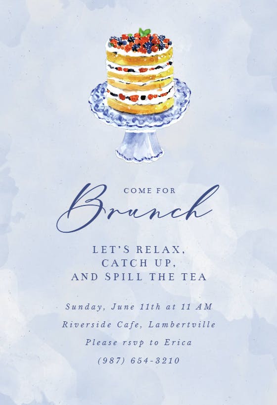 Casual brunch -  invitation template