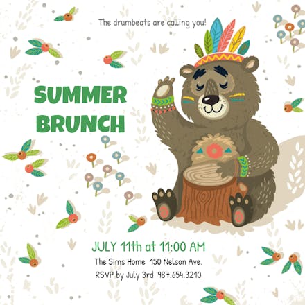 Chief Drumbeat - Brunch & Lunch Invitation