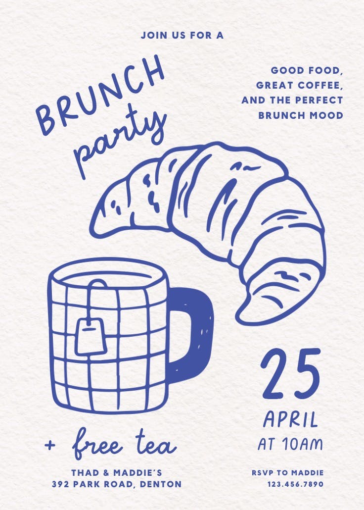 Croissant - brunch & lunch invitation