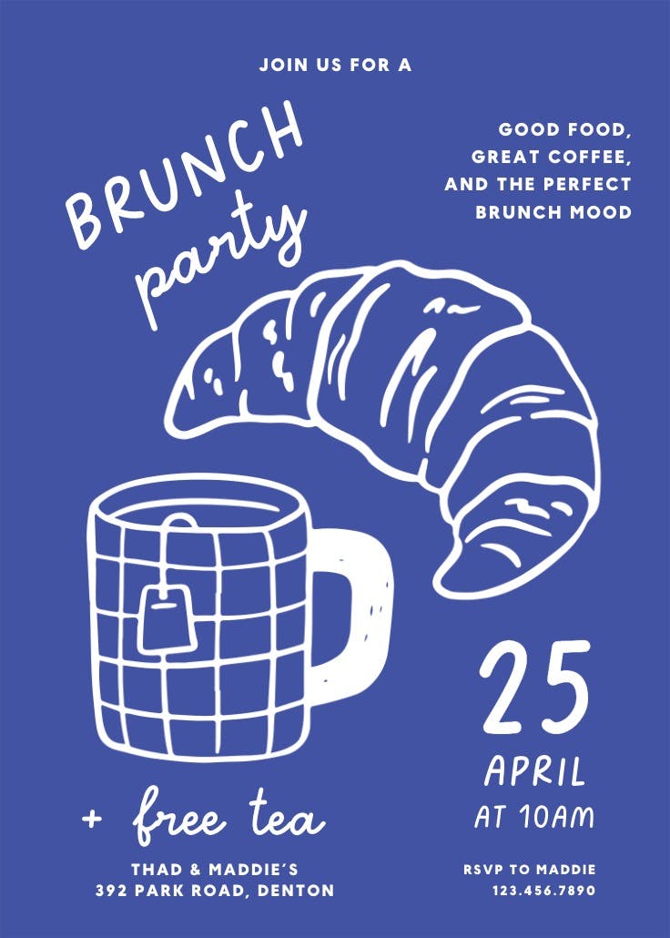 Croissant - party invitation