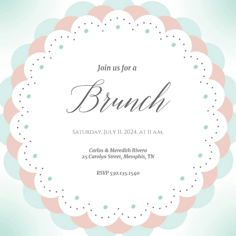 Delicate doily - brunch & lunch invitation
