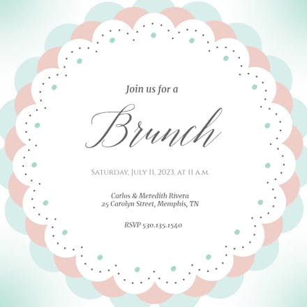 Delicate Doily - Brunch & Lunch Invitation