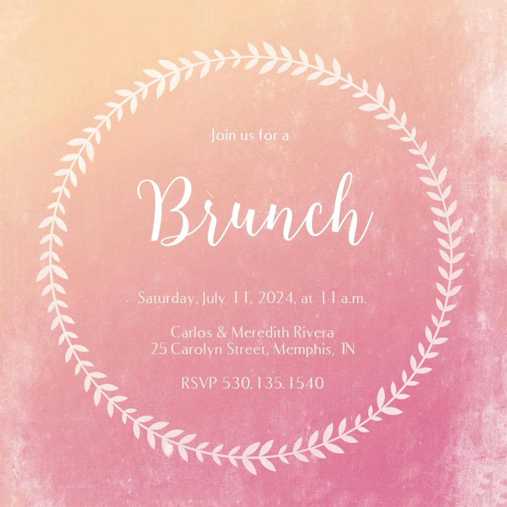 Diamond dream - brunch & lunch invitation