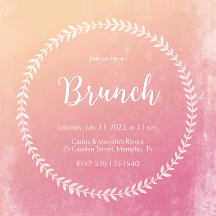 Diamond Dream - Brunch & Lunch Invitation