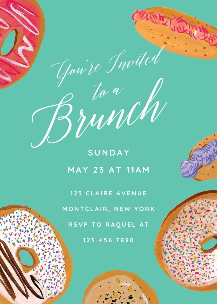 Doughnuts - invitación para brunch