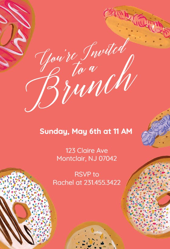 Doughnuts - brunch & lunch invitation
