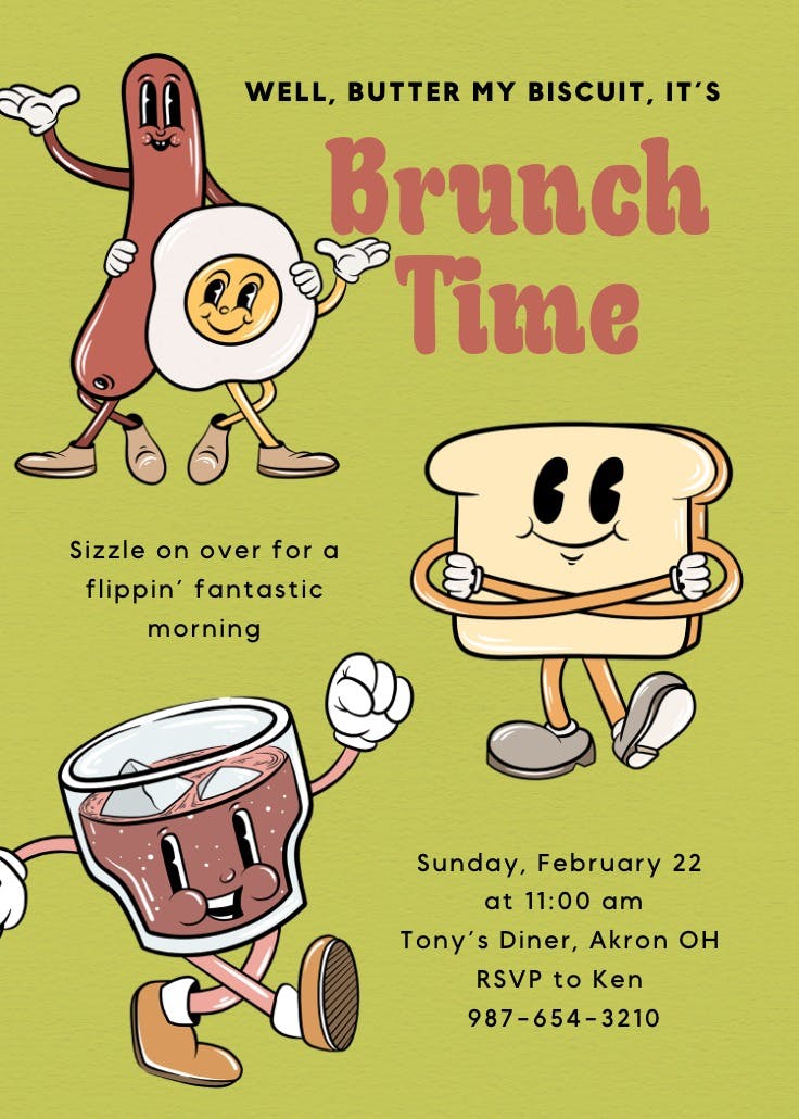 Flippin fantastic - invitación para brunch