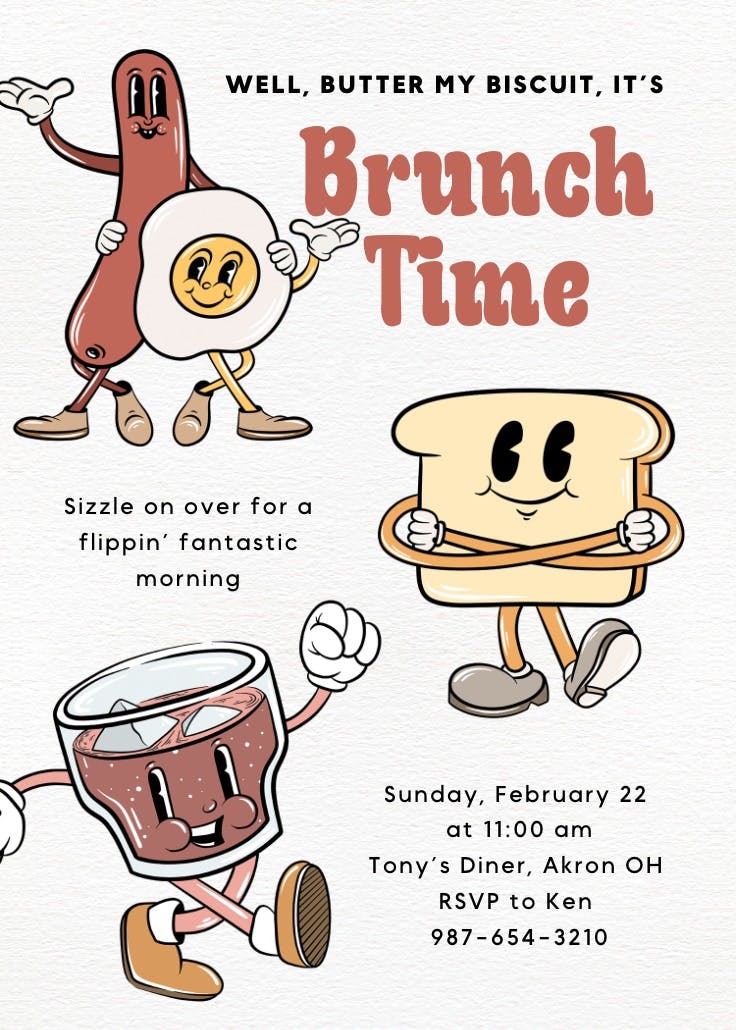 Flippin fantastic - invitación para brunch